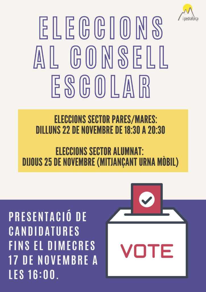 Institut Pedraforca Eleccions Al Consell Escolar